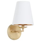 Quorum International Karnes 9" Tall Wall Sconce Aged Brass