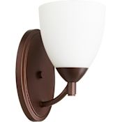 Quorum International Barkley Single Light 5-3/4" Wide Bathroom Sconce Oiled Bronze