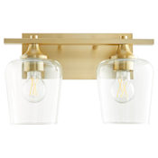 Quorum International Veno 2 Light 15" Wide Vanity Light Aged Brass