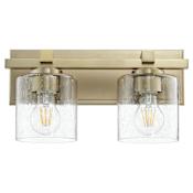 Quorum International 2 Light 8" Tall Wall Sconce Aged Brass