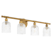 Quorum International Meriam 4 Light 32" Wide Vanity Light Brushed Brass