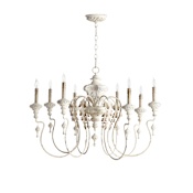 Quorum International Salento 8 Light 38" Wide Single Tier Chandelier Persian White
