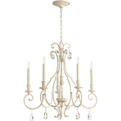 Quorum International Ansley 5 Light 24" Wide Taper Candle Chandelier Persian White