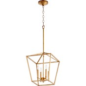 Quorum International Gabriel 4 Light 13" Wide Pendant Gold Leaf