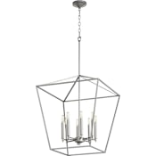 Quorum International Gabriel 8 Light 22" Wide Pendant Classic Nickel
