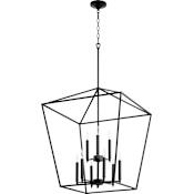 Quorum International Gabriel 9 Light 24" Wide Chandelier Noir