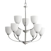 Quorum International Reyes 9 Light 32" Wide Chandelier Classic Nickel