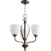 Quorum International Jardin 3 Light 20" Wide Chandelier Oiled Bronze
