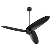 Quorum International Brisa 60" 3 Blade Indoor / Outdoor Ceiling Fan with Remote and Wall Control Matte Black