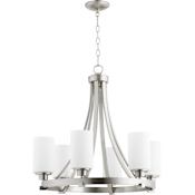Quorum International Lancaster 6 Light 24-3/4" Wide Chandelier Satin Nickel