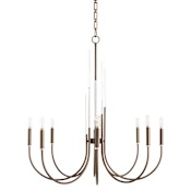 Quorum International Summit 8 Light 32" Wide Empire Chandelier Dark Brass