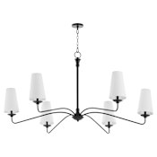 Quorum International Euphora 6 Light 62" Wide Chandelier Matte Black