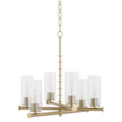 Quorum International Mercier 6 Light 26" Wide Chandelier Aged Brass