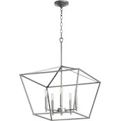 Quorum International Gabriel 5 Light 21" Wide Pendant Classic Nickel