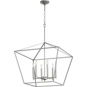 Quorum International Gabriel 6 Light 24" Wide Pendant Classic Nickel