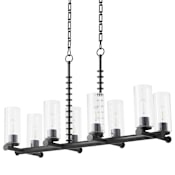 Quorum International Mercier 8 Light 41" Wide Linear Chandelier Matte Black