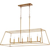 Quorum International Gabriel 8 Light 45" Wide Chandelier Gold Leaf