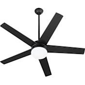 Quorum International Sedgwick 5 Blade Indoor LED Ceiling Fan Matte Black