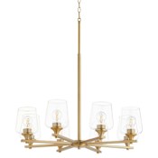 Quorum International Veno 8 Light 32" Wide Chandelier Aged Brass