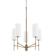 Quorum International Hamilton 5 Light 24" Wide Chandelier Dark Brass