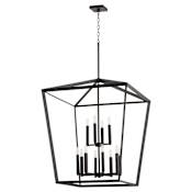 Quorum International Manor 12 Light 29" Wide Chandelier Noir