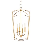 Quorum International Mantle 4 Light 15" Wide Pendant Gold Leaf