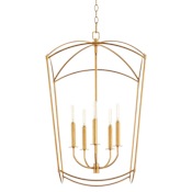 Quorum International Mantle 5 Light 19" Wide Pendant Gold Leaf