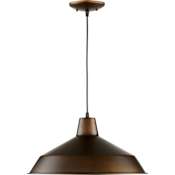 Quorum International Single Light 16" Wide Pendant Oiled Bronze