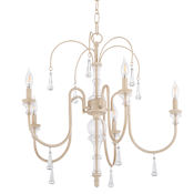 Quorum International Clasica 5 Light 27" Wide Candle Style Chandelier Washed Oak
