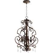 Quorum International San Miguel 4 Light 18-1/2" Wide Taper Candle Chandelier Vintage Copper