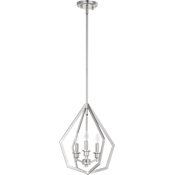 Quorum International Knox 3 Light 14" Wide Pendant Satin Nickel