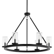 Quorum International Gentry 6 Light 32" Wide Ring Chandelier Matte Black