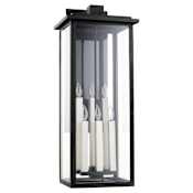 Quorum International Westerly 6 Light 30" Tall Outdoor Wall Sconce Noir