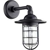 Quorum International Bowery Single Light 12-1/4" Tall Outdoor Wall Sconce Noir