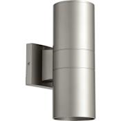 Quorum International Cylinder 2 Light 12" Tall Outdoor Wall Sconce Graphite