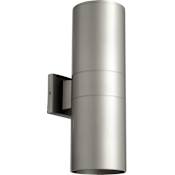 Quorum International Cylinder 2 Light 17" Tall Outdoor Wall Sconce Graphite
