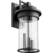 Quorum International Dimas 3 Light 16" Tall Outdoor Wall Sconce Noir