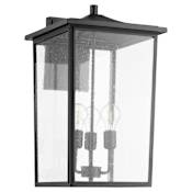 Quorum International Riverside 3 Light 22" Tall Outdoor Wall Sconce Noir