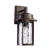 Quorum International Charter Single Light 14" Tall Outdoor Wall Sconce Oiled Bronze