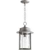 Quorum International Charter Single Light 9-1/2" Wide Outdoor Mini Pendant Graphite