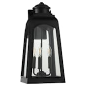 Quorum International Francis 3 Light 20" Tall Outdoor Wall Sconce Matte Black