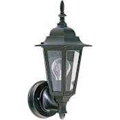 Quorum International 1 Light Outdoor Wall Sconce with Clear Shade Black