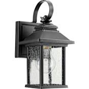 Quorum International Pearson Single Light 10" Tall Outdoor Wall Sconce Noir
