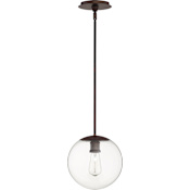 Quorum International Single Light 10" Wide Full Size Pendant Oiled Bronze