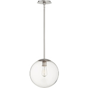 Quorum International Single Light 12" Wide Pendant Satin Nickel