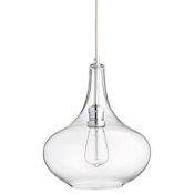 Quorum International Fort Worth 12" Wide Pendant Chrome / Clear