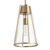 Quorum International 9" Wide Mini Pendant Aged Brass