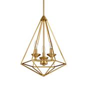 Quorum International Bennett 3 Light 13" Wide Pendant Aged Brass