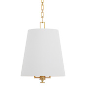 Quorum International Karnes 3 Light 15" Wide Pendant Aged Brass