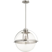 Quorum International 20" Wide Pendant Satin Nickel